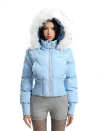 BIGGOLD | Detachable Fur-Collar Hooded Cotton-Padded Jacket