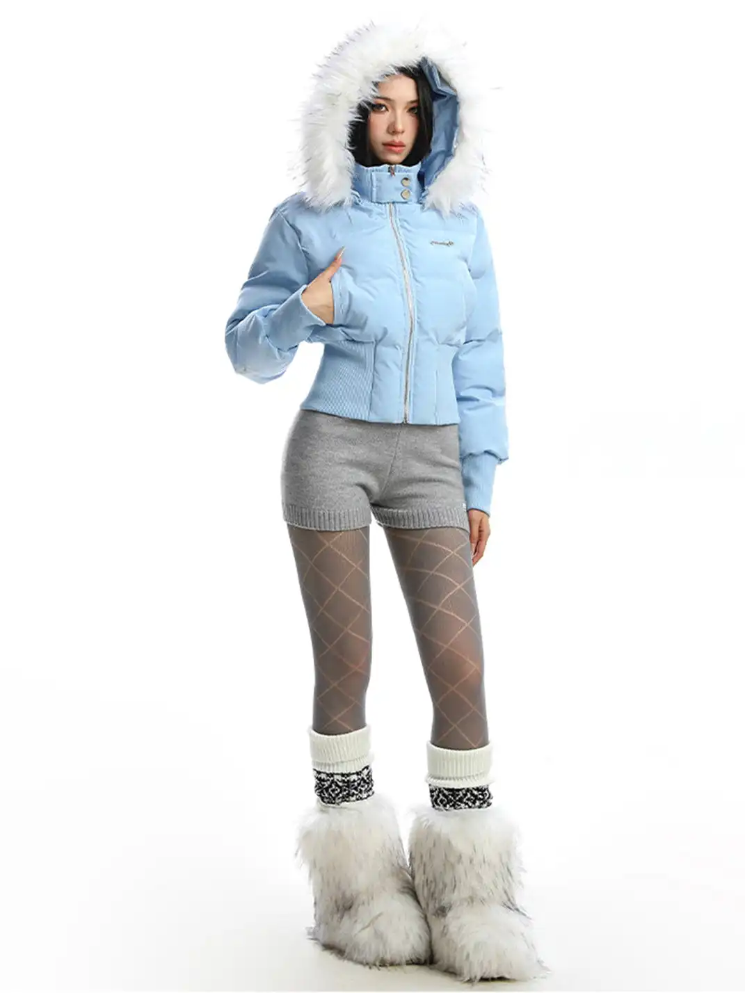 BIGGOLD | Detachable Fur-Collar Hooded Cotton-Padded Jacket