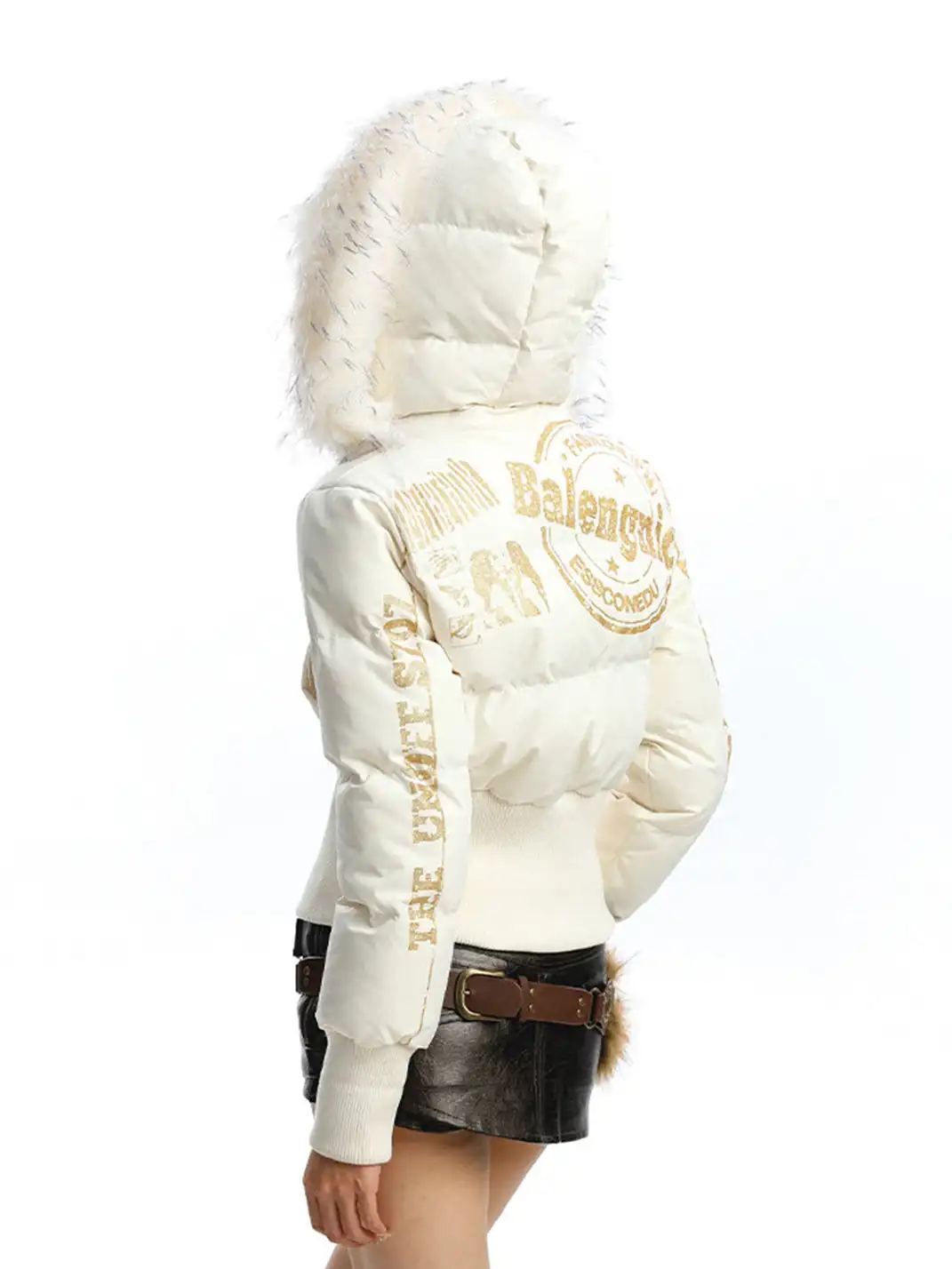 BIGGOLD | Detachable Fur-Collar Hooded Cotton-Padded Jacket