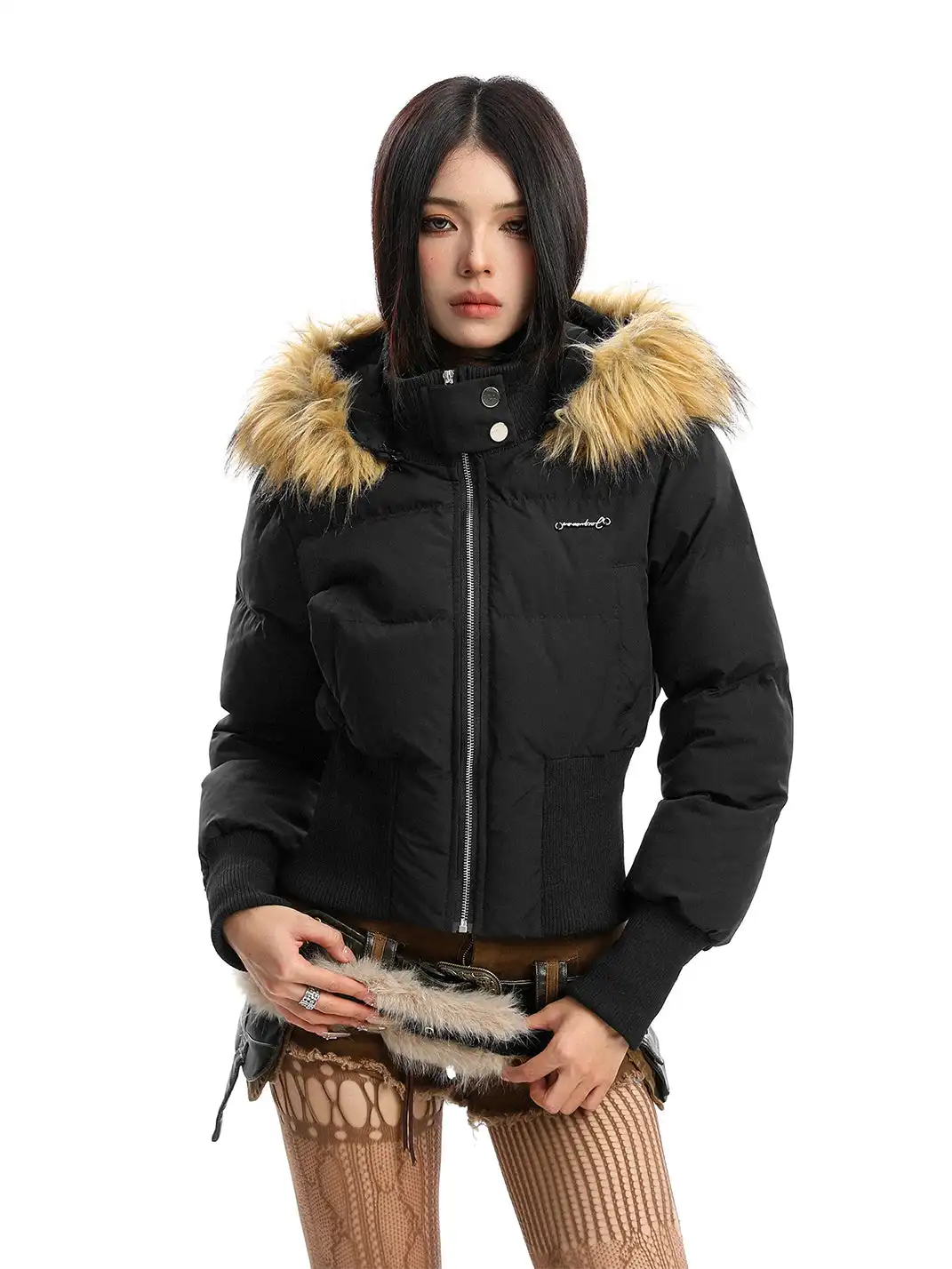 BIGGOLD | Detachable Fur-Collar Hooded Cotton-Padded Jacket