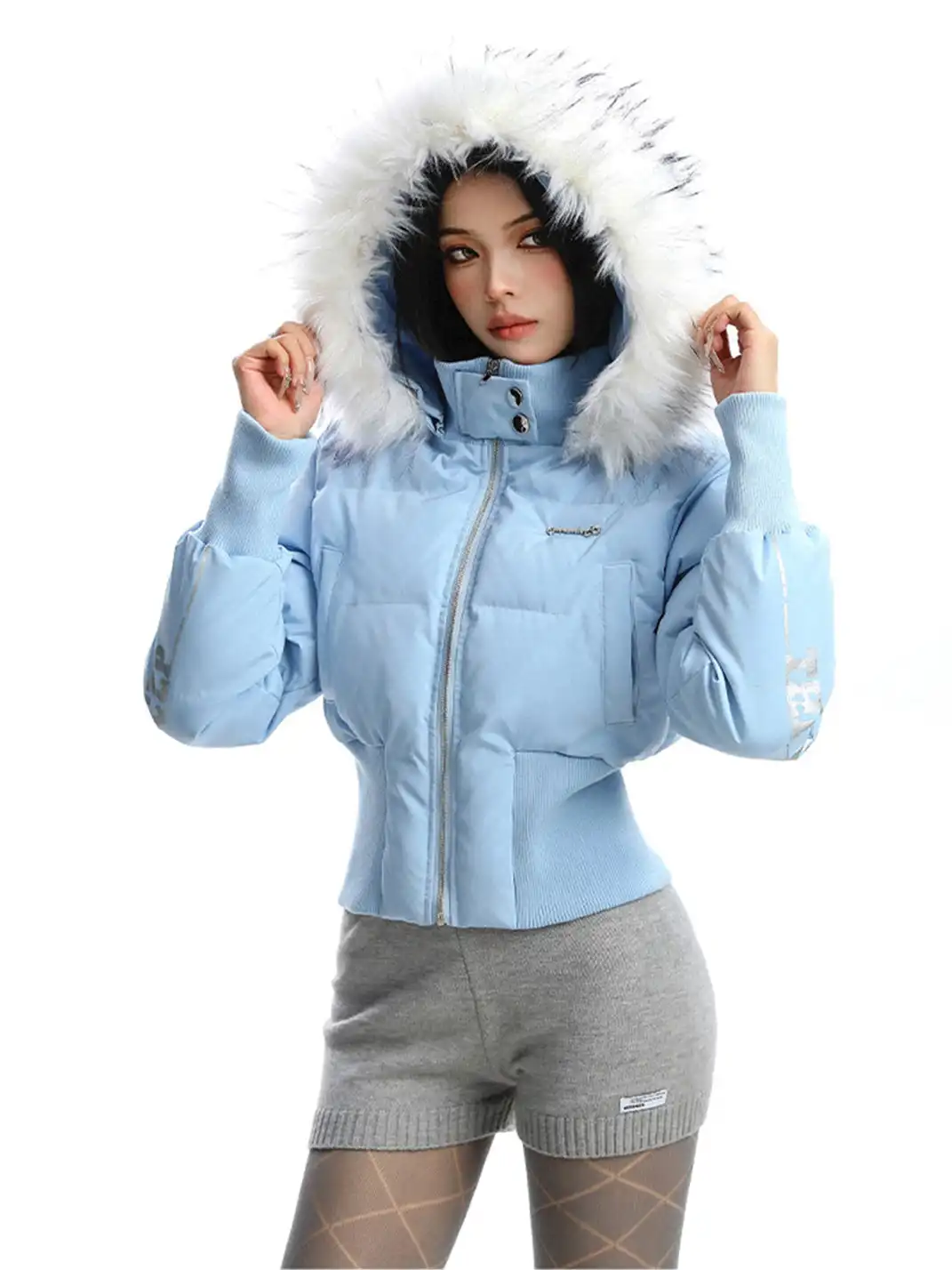 BIGGOLD | Detachable Fur-Collar Hooded Cotton-Padded Jacket