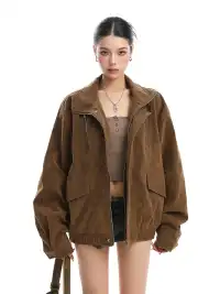BIGGOLD | Stand-Up Collar Suede Work Jacket