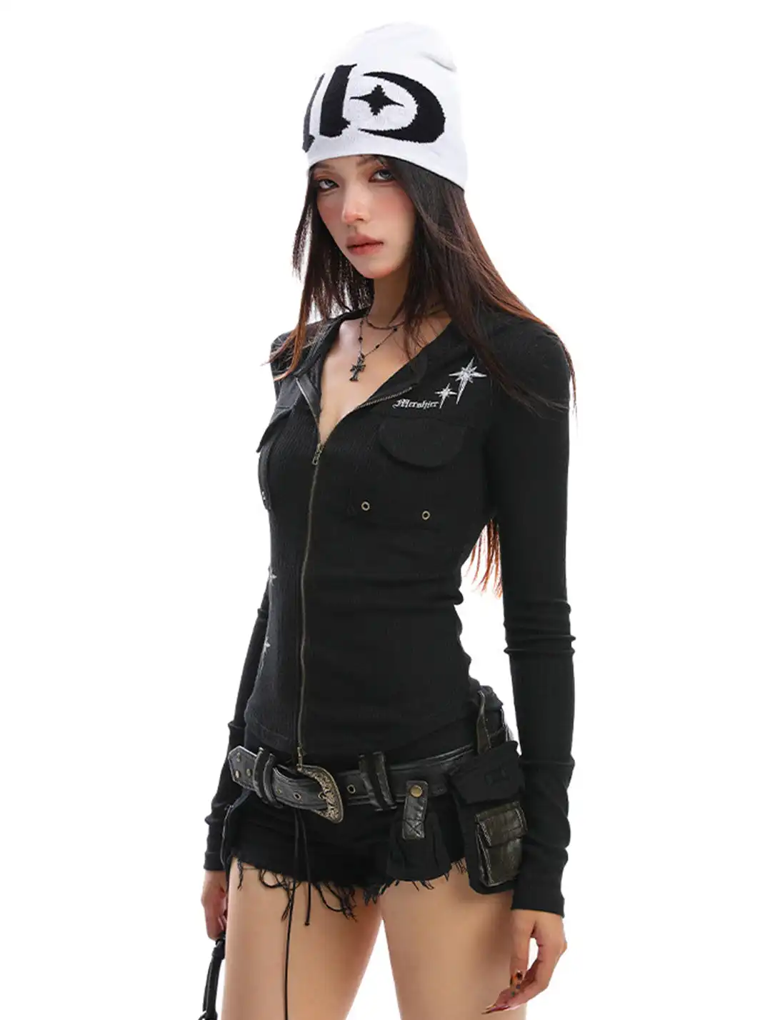 BIGGOLD | Striped Hooded Long-Sleeved T-Shirt