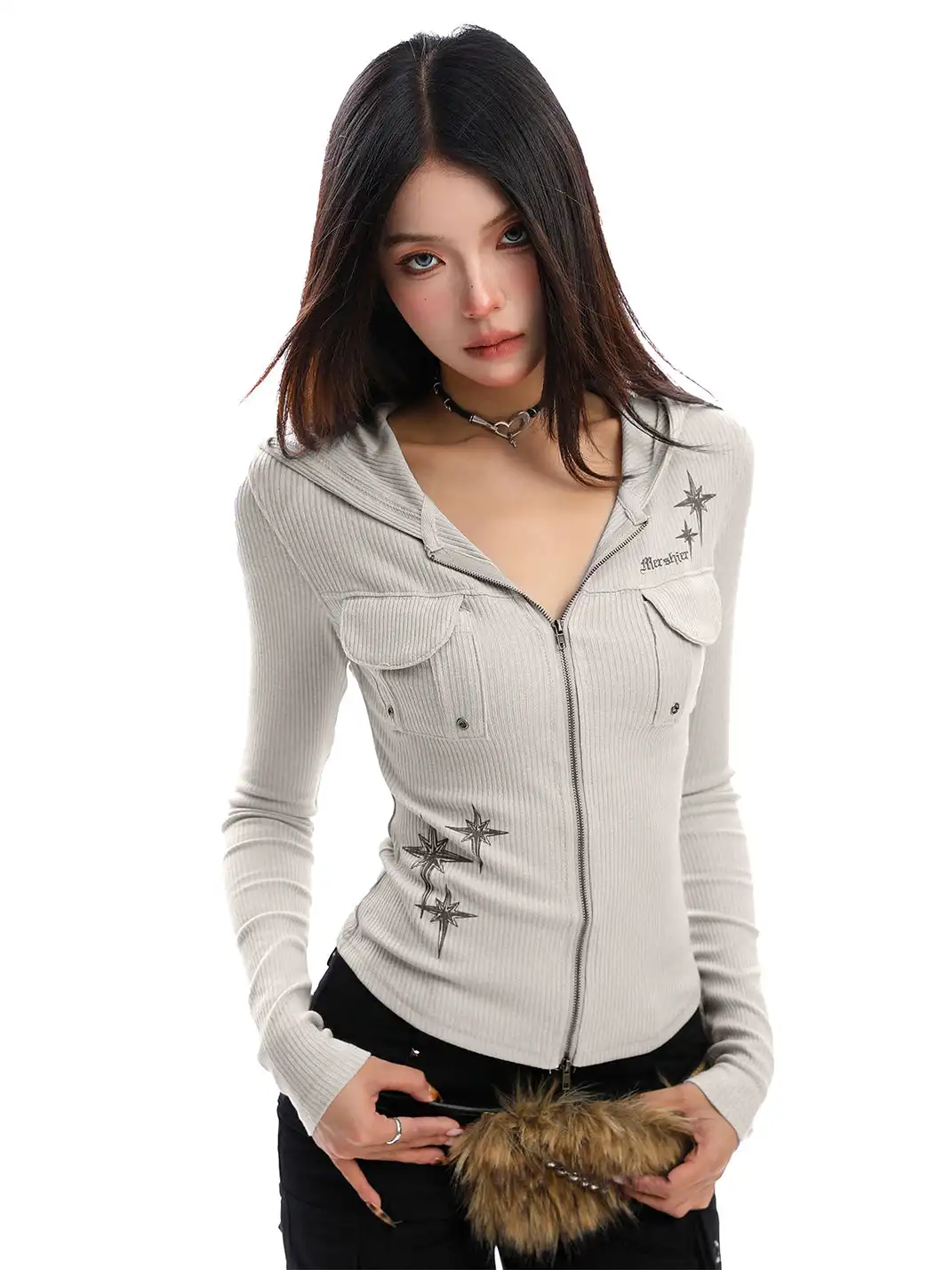 BIGGOLD | Striped Hooded Long-Sleeved T-Shirt
