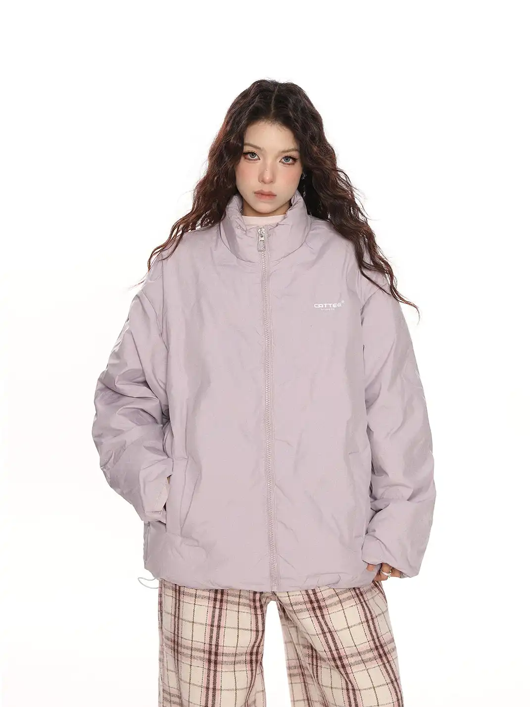 BIGGOLD | Embossed Stand-Up Collar Down Jacket