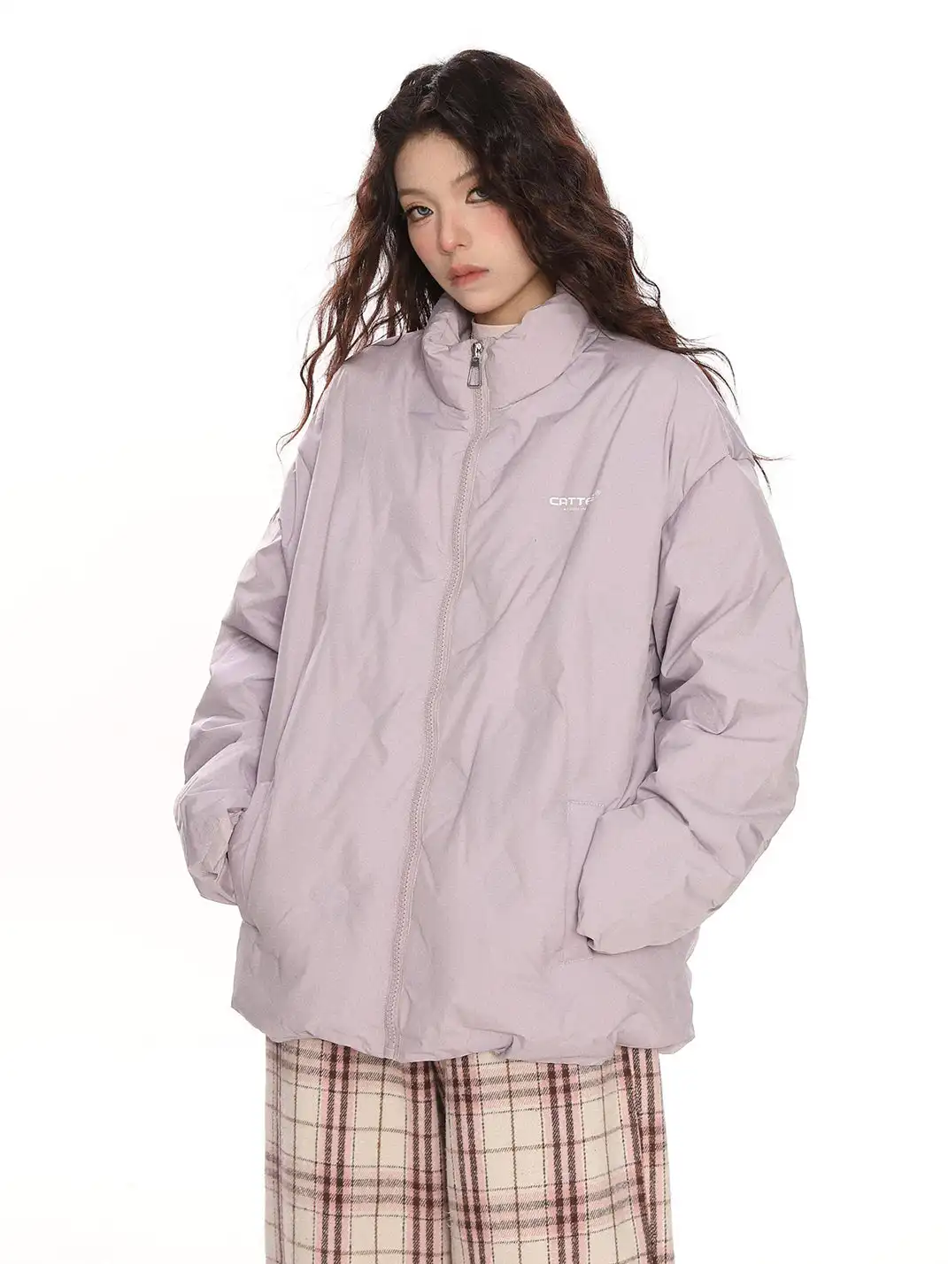 BIGGOLD | Embossed Stand-Up Collar Down Jacket