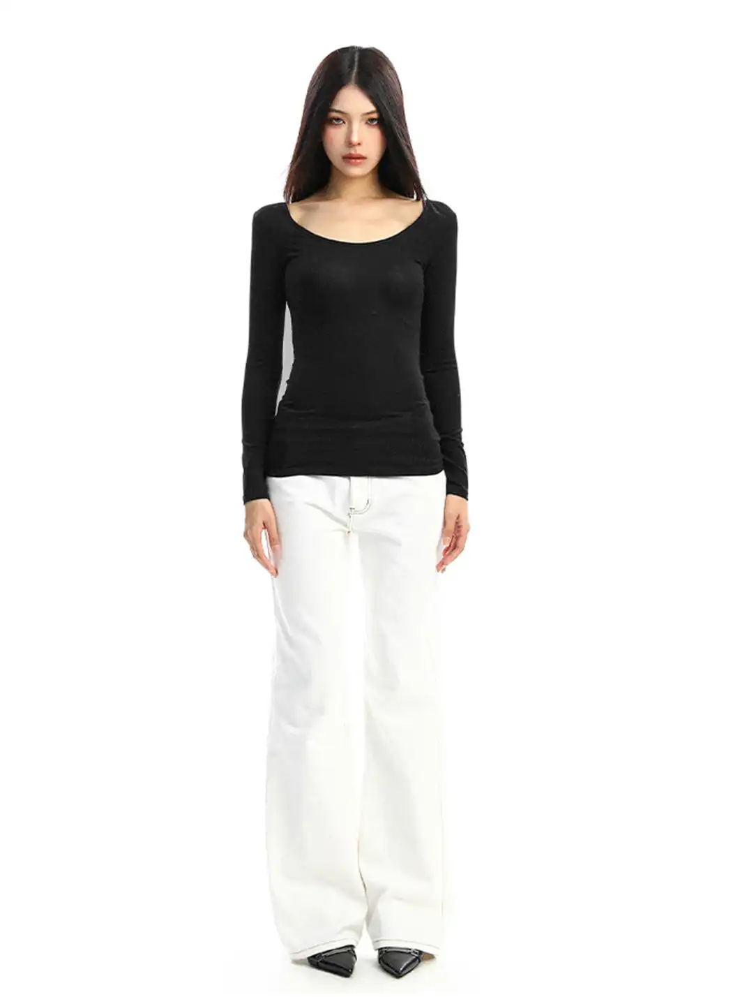 BIGGOLD | Lace Cutouts on the Back Long Sleeves