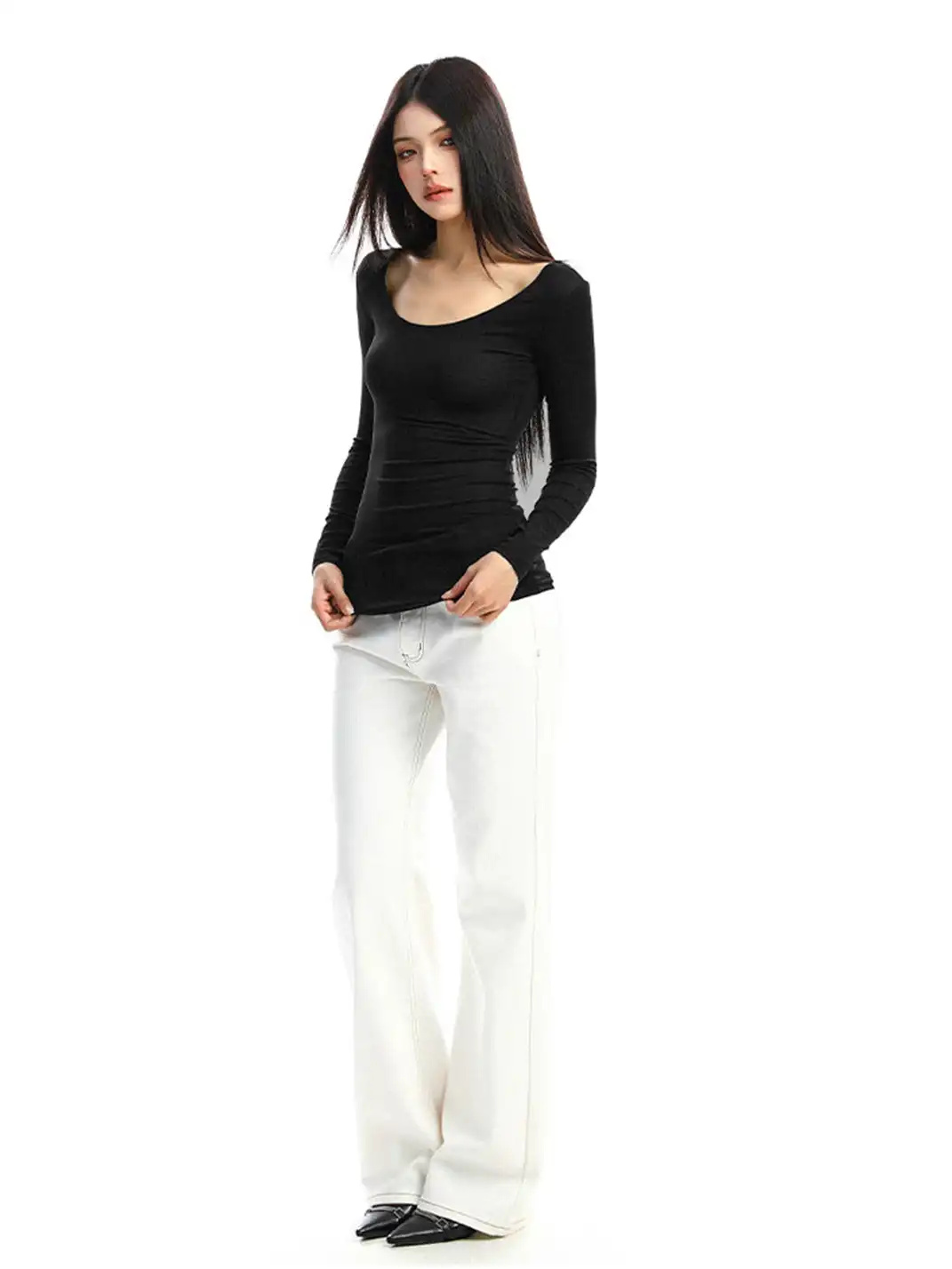 BIGGOLD | Lace Cutouts on the Back Long Sleeves