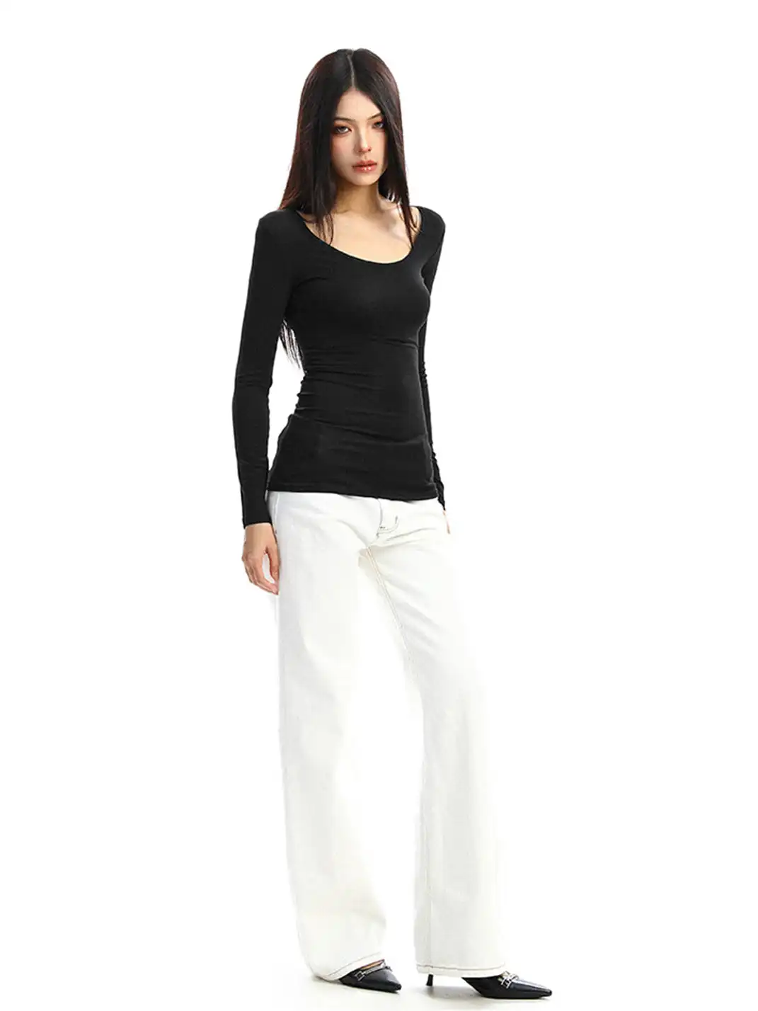 BIGGOLD | Lace Cutouts on the Back Long Sleeves