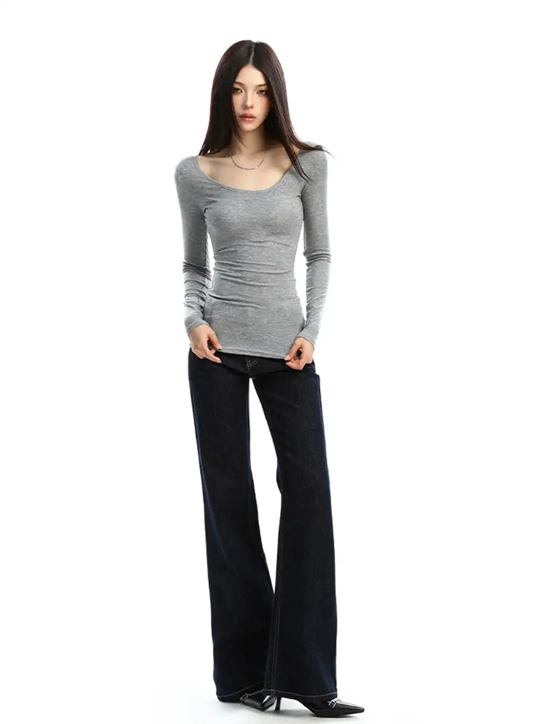 BIGGOLD | Lace Cutouts on the Back Long Sleeves