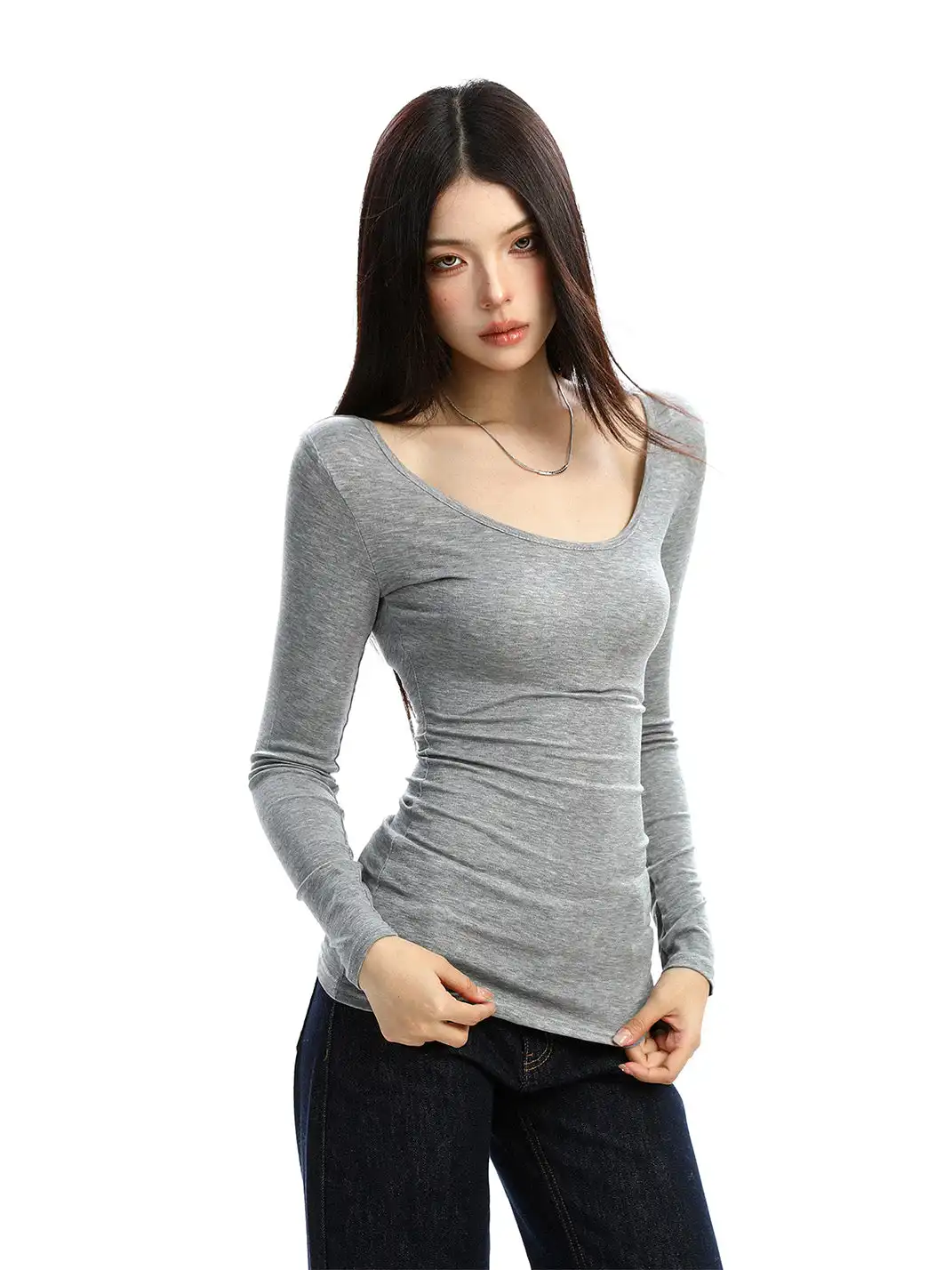 BIGGOLD | Lace Cutouts on the Back Long Sleeves