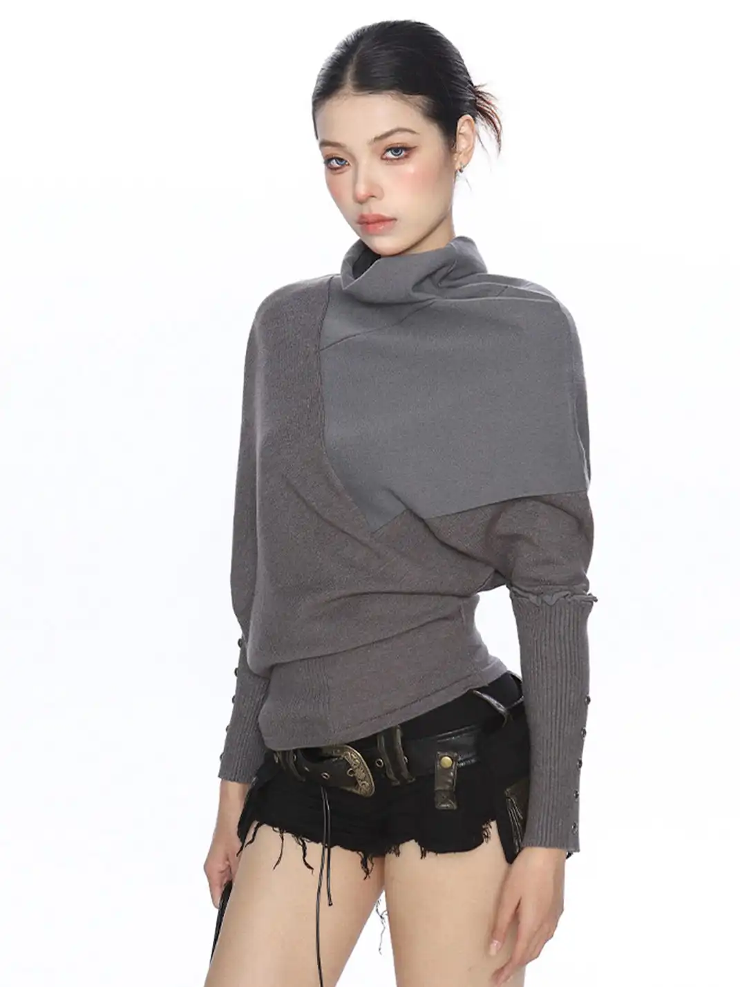 BIGGOLD | Irregular Turtleneck Sweater