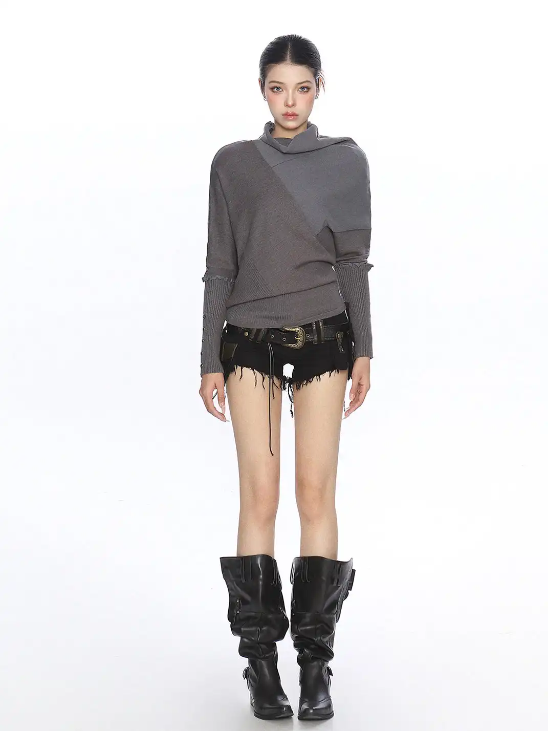 BIGGOLD | Irregular Turtleneck Sweater