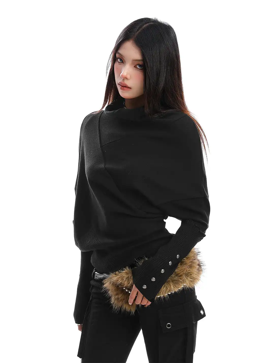 BIGGOLD | Irregular Turtleneck Sweater