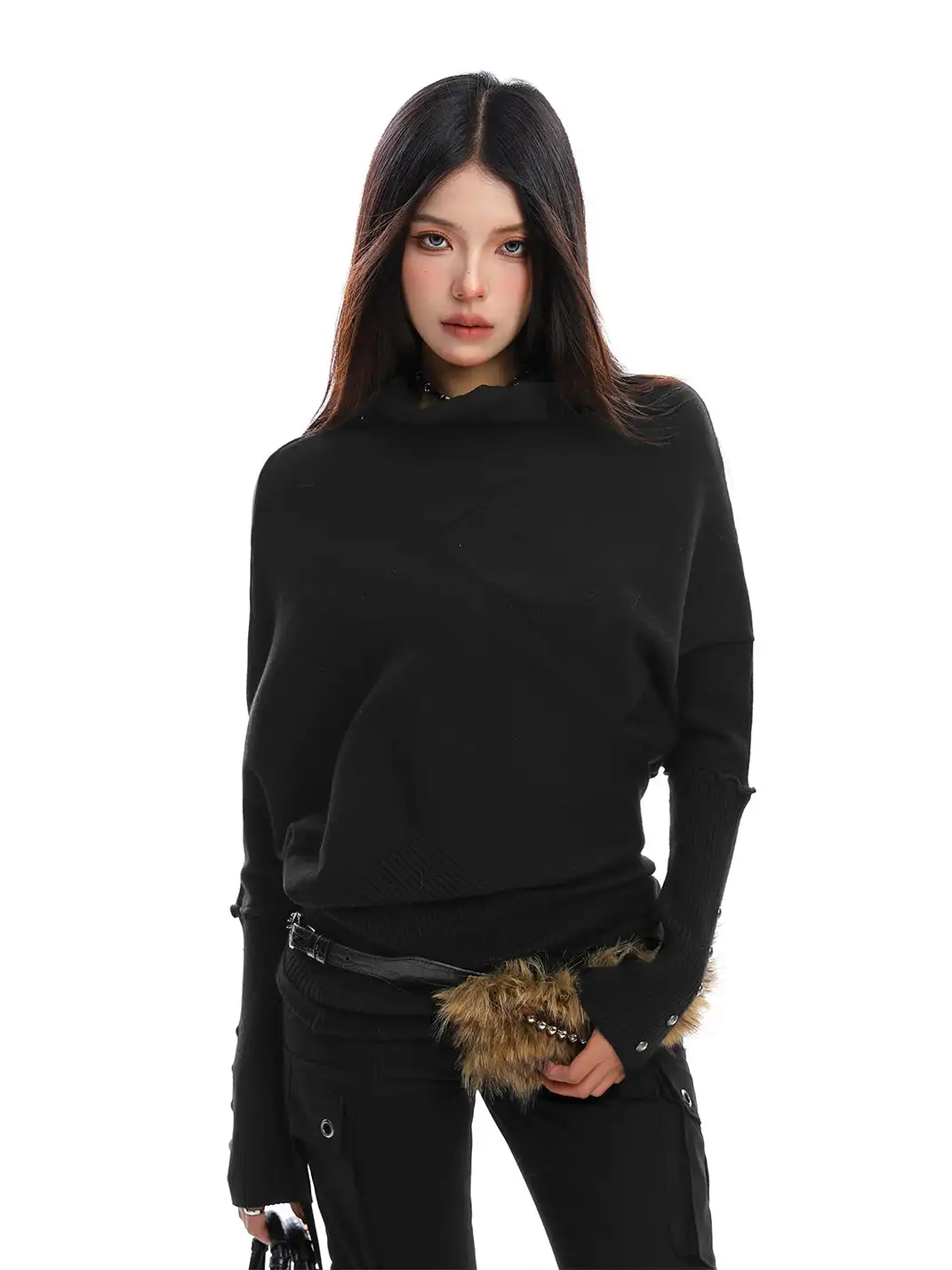 BIGGOLD | Irregular Turtleneck Sweater