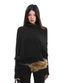 BIGGOLD | Irregular Turtleneck Sweater