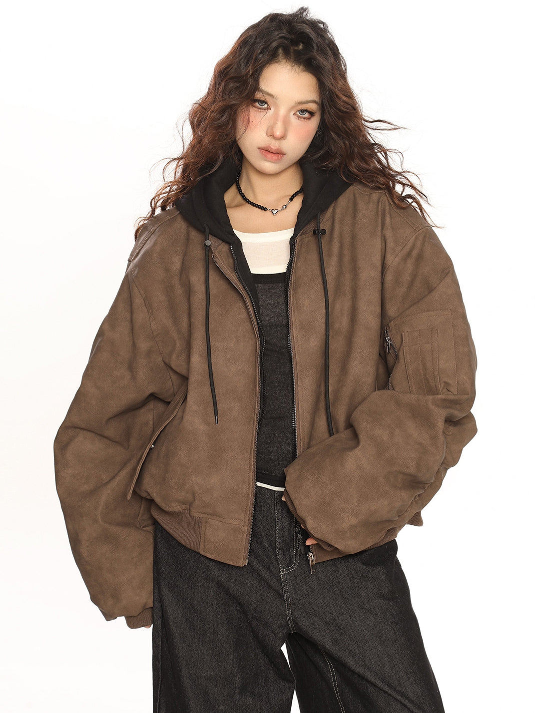 ATA NOTHINGNESS | Waxed Wrinkle Sleeves Jacket | PSYLOS1