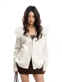BIGGOLD | Fur-Collar Hooded Sweater