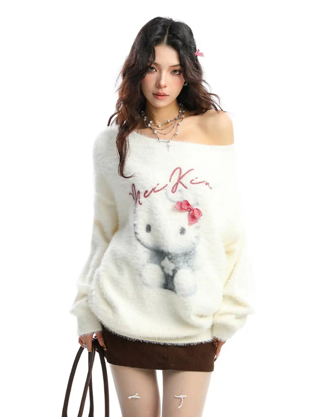 BIGGOLD | Hello Kitty Off-Shoulder Sweater