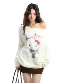 BIGGOLD | Hello Kitty Off-Shoulder Sweater
