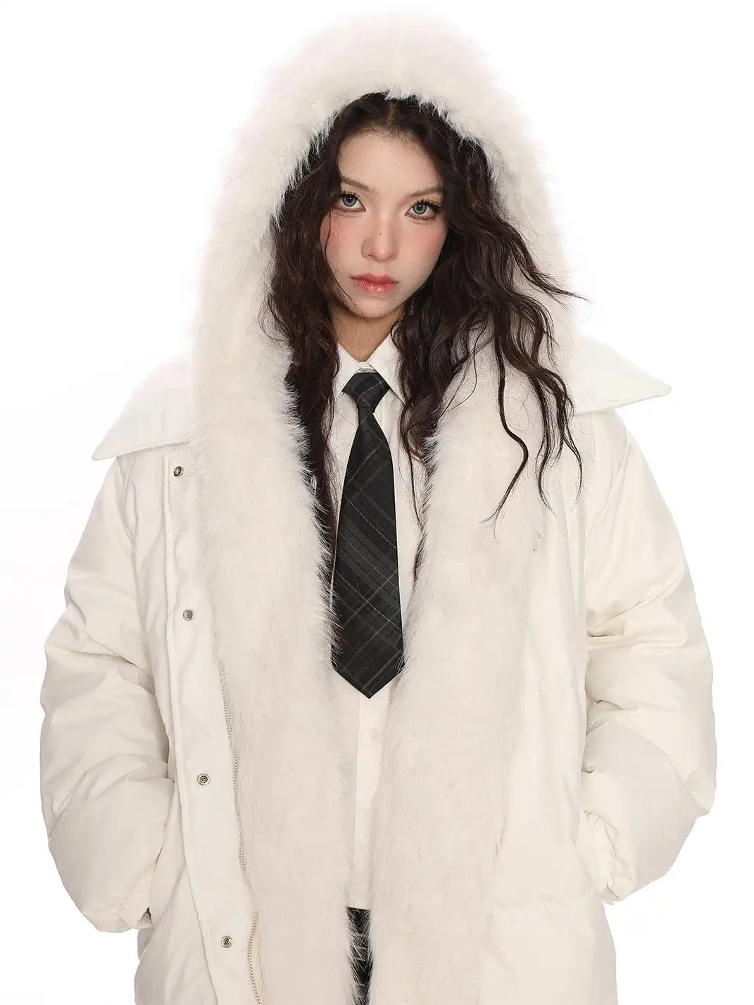 BIGGOLD | Detachable Fur-Trimmed Hooded Down Jacket