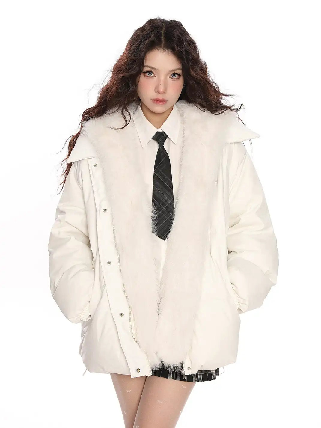 BIGGOLD | Detachable Fur-Trimmed Hooded Down Jacket