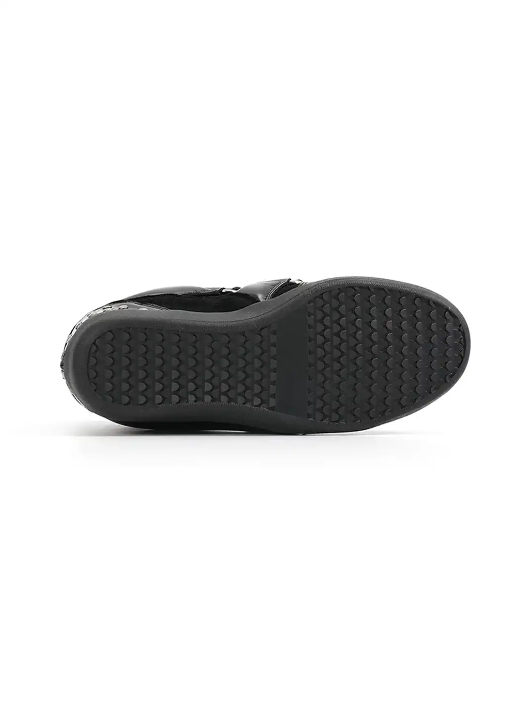 noEmosen | Patent Leather Retro Studded Wedge Heels