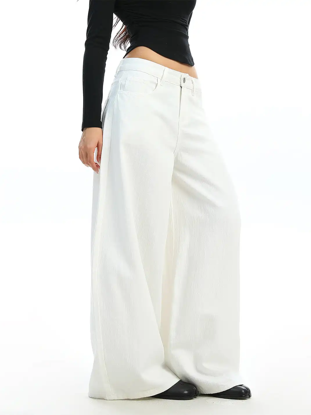 BIGGOLD | White Wide-Leg Jeans
