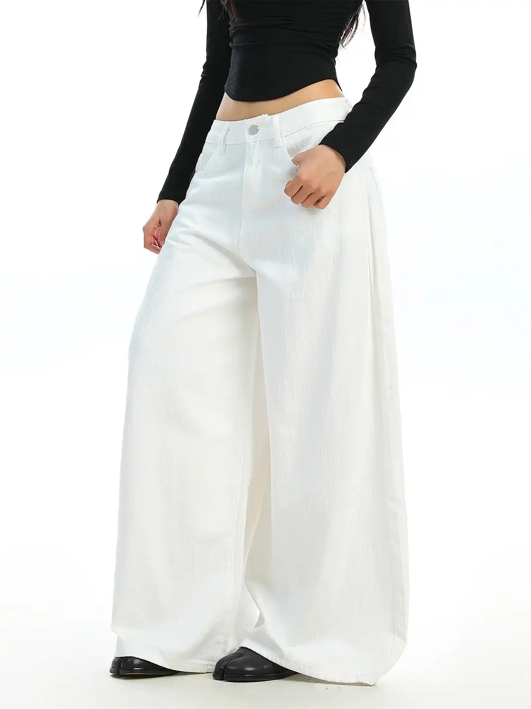 BIGGOLD | White Wide-Leg Jeans