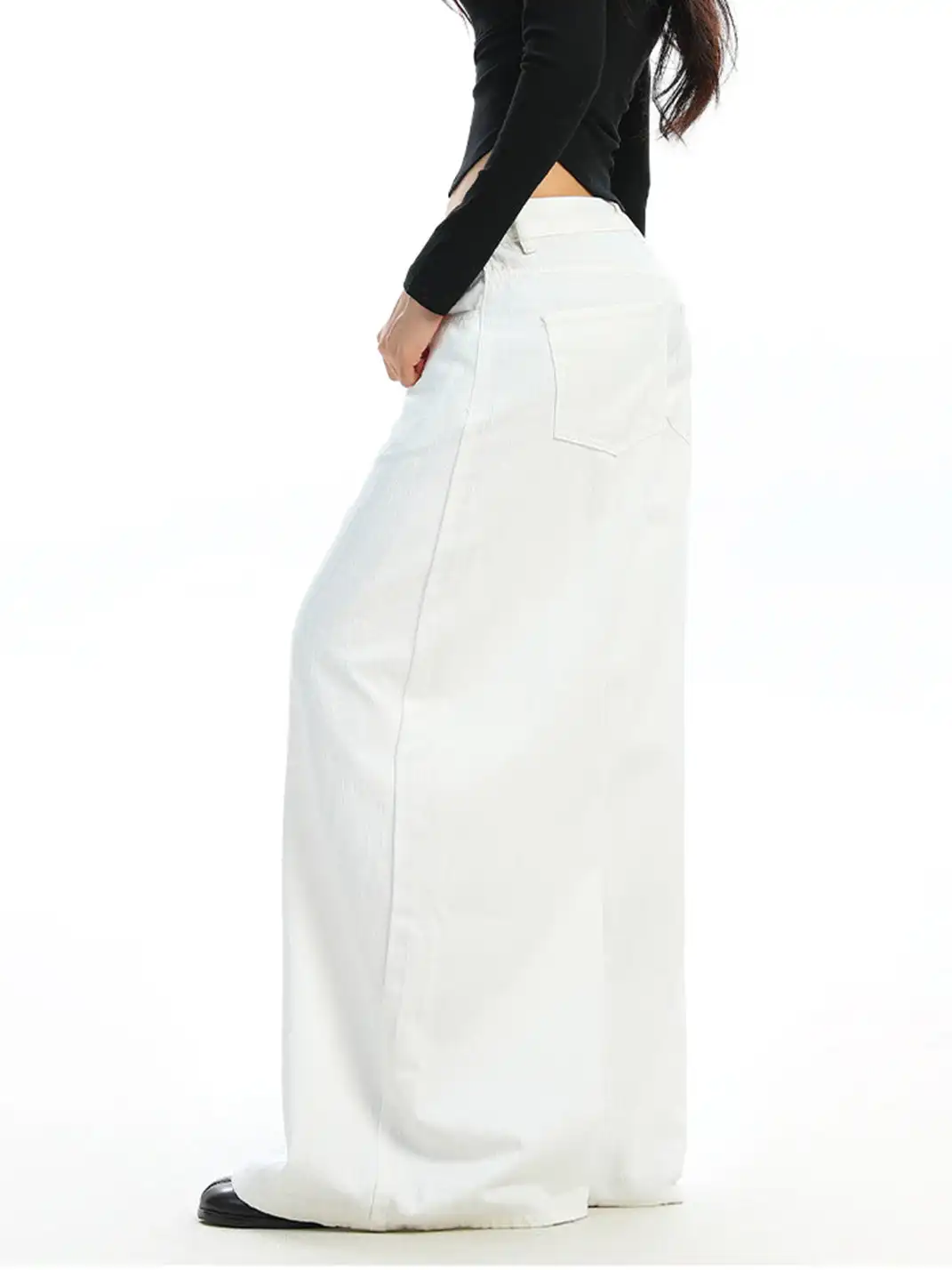 BIGGOLD | White Wide-Leg Jeans