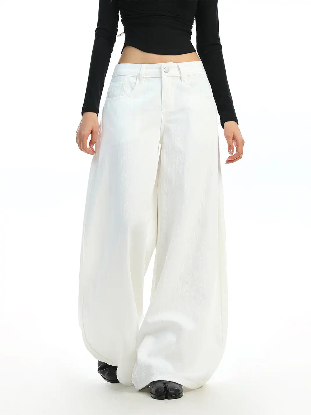 BIGGOLD | White Wide-Leg Jeans