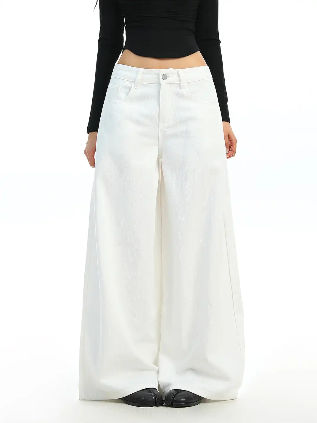 BIGGOLD | White Wide-Leg Jeans