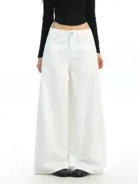 BIGGOLD | White Wide-Leg Jeans
