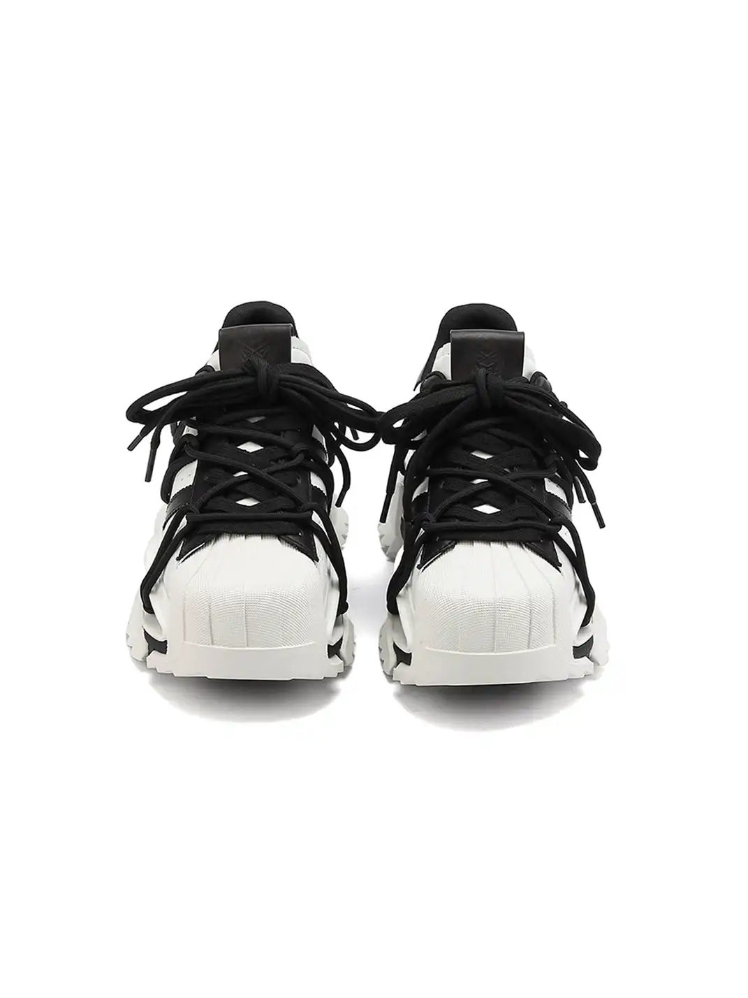 M88M | Black and White Strapped Chunky Sneakers