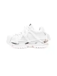 M88M | Strappy Design All-White Futuristic Sneakers