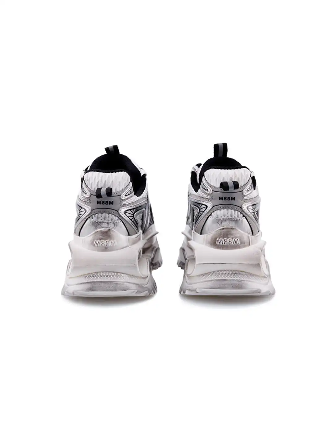 M88M | Vintage Distressed Silver Dad Shoes