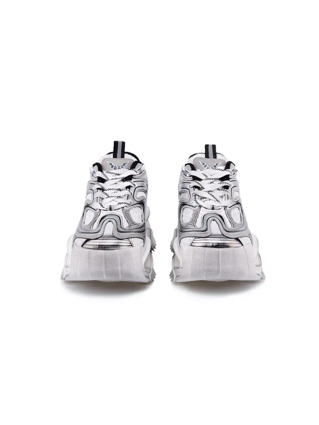 M88M | Vintage Distressed Silver Dad Shoes