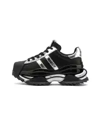 M88M | Fashionable Hollowed-Out Sole Platform Sneakers-Black Sliver