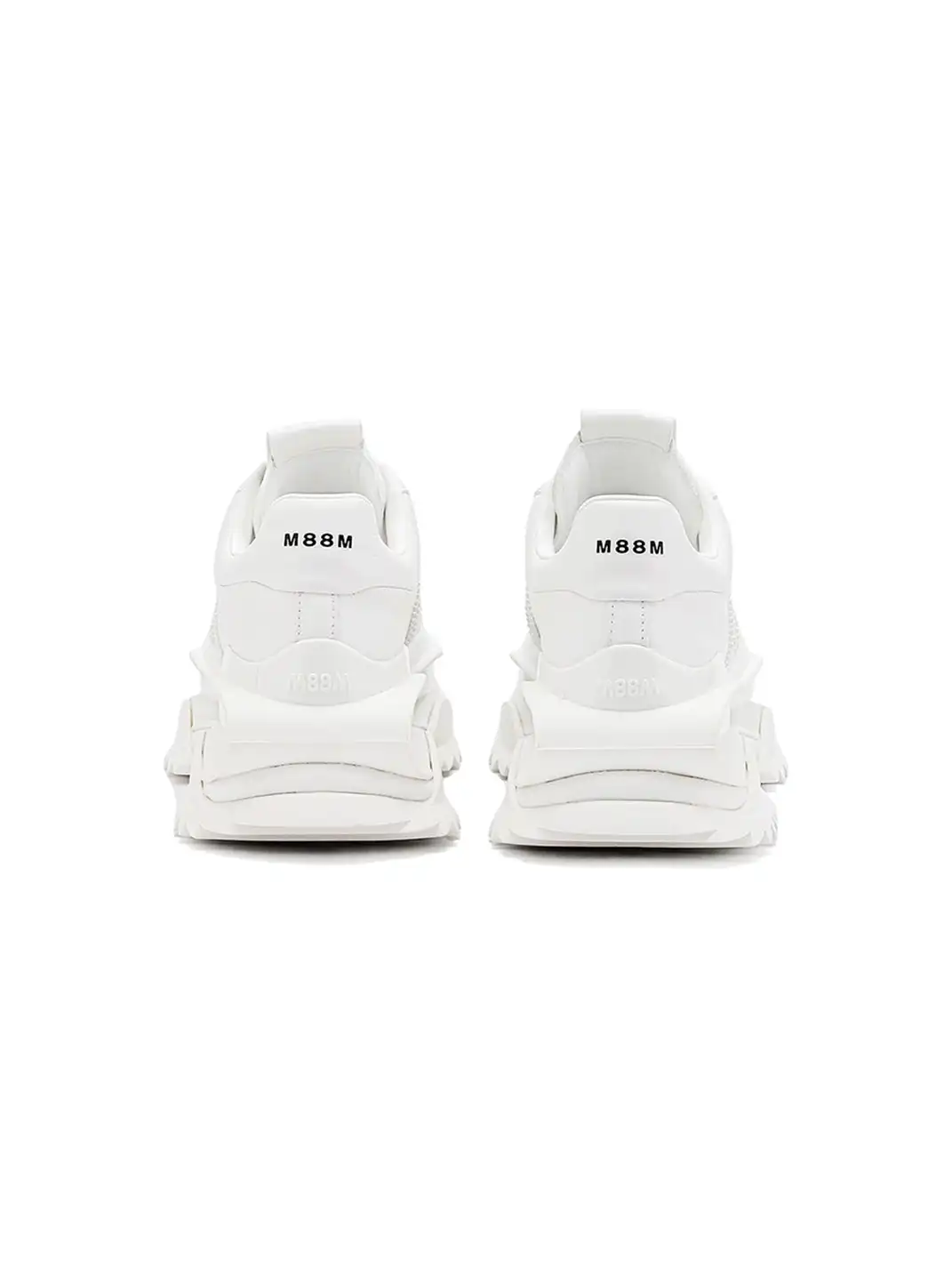 M88M | Fashionable Hollowed-Out Sole Platform Sneakers-White