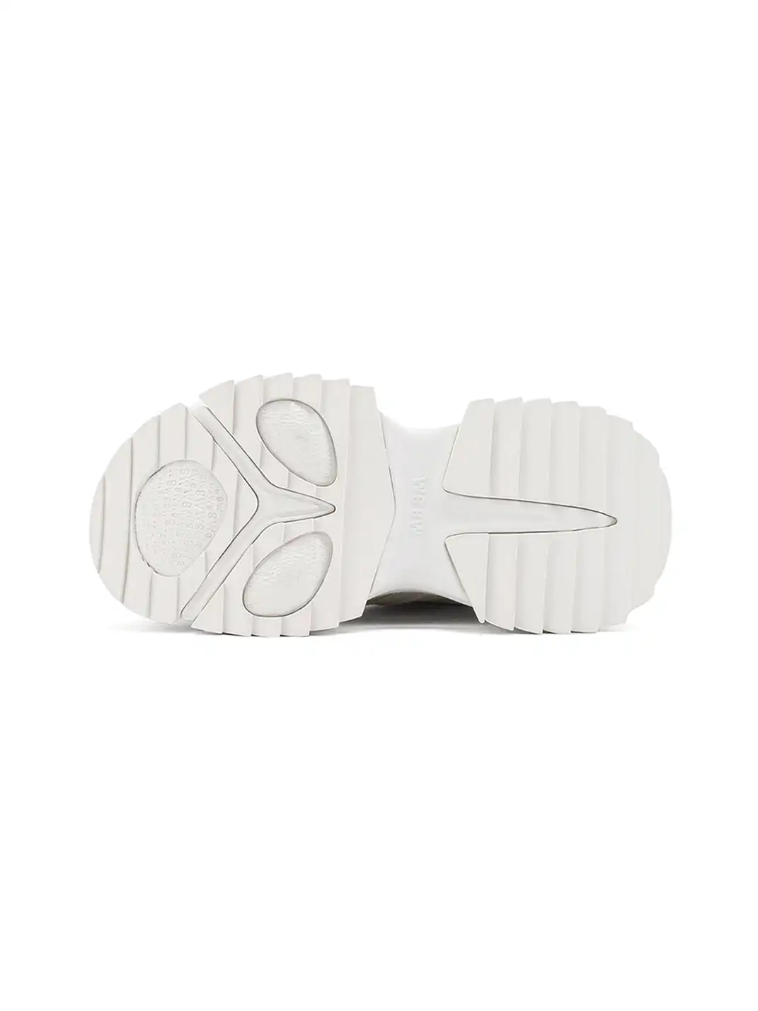 M88M | Fashionable Hollowed-Out Sole Platform Sneakers-White