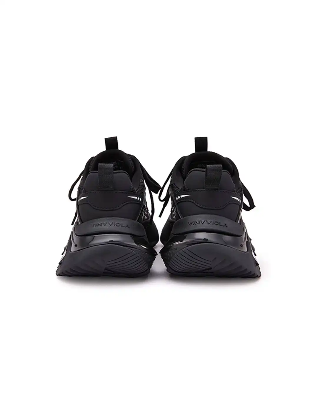 M88M | Zigzag Sole Chunky Sneakers-Black