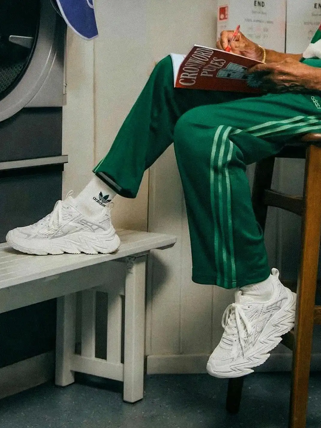 M88M | Zigzag Sole Chunky Sneakers-White
