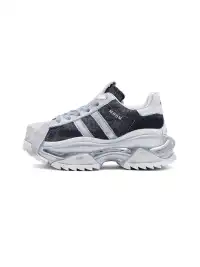 M88M | Vintage Washed Genuine Leather Platform Sneakers