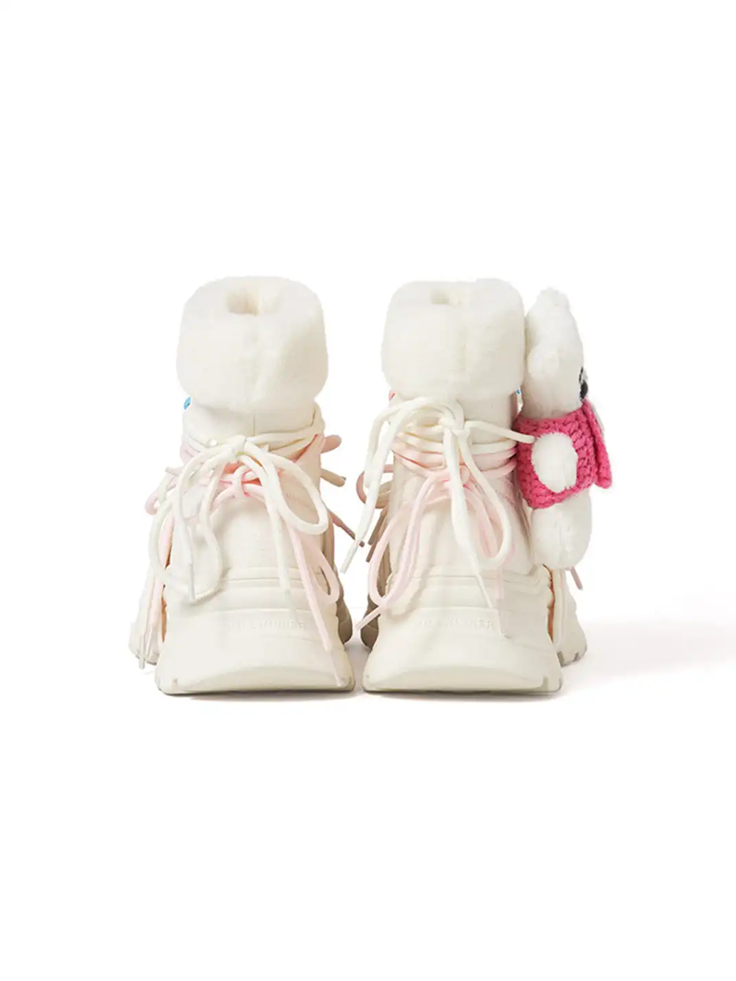 KILLWINNER | Bear Plush Platform Snow Boots-White