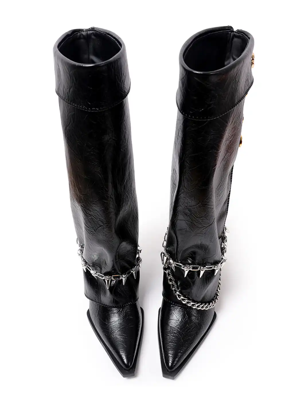 PINJIAHUI | Punk Wedge High-Top Riding Boots
