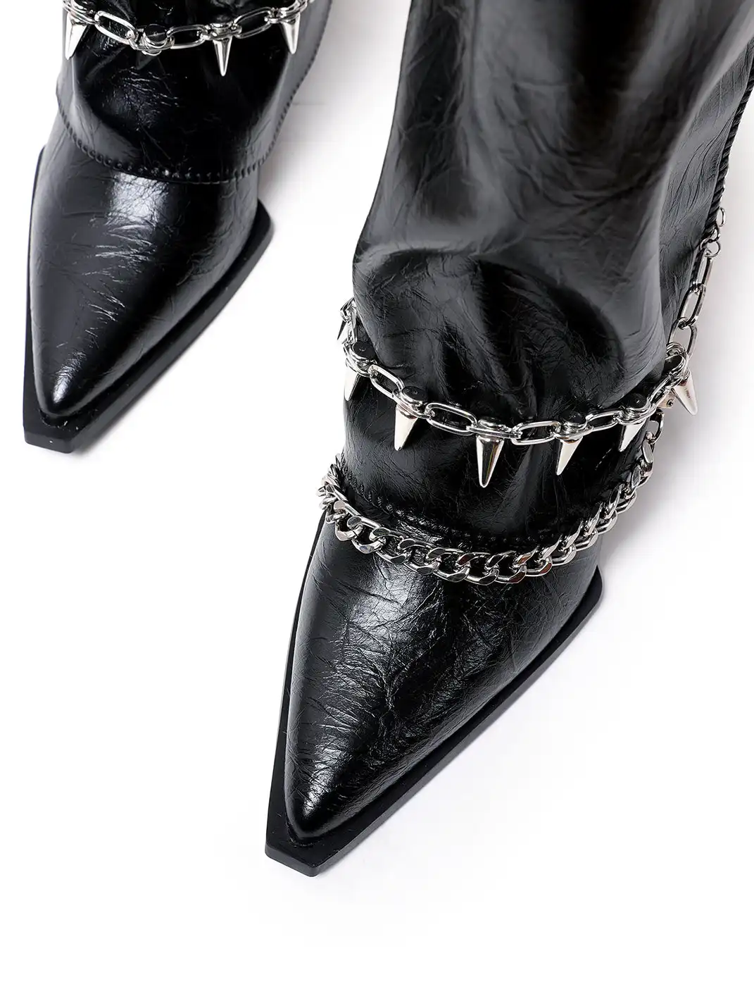 PINJIAHUI | Punk Wedge High-Top Riding Boots