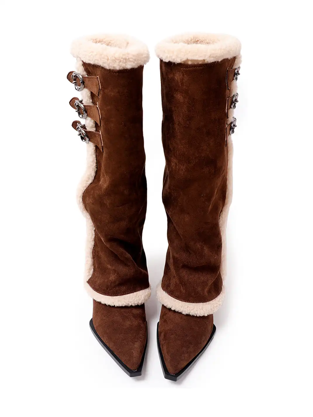 PINJIAHUI | Snow-Lined Fleece-Lined Tall Slouch Boots