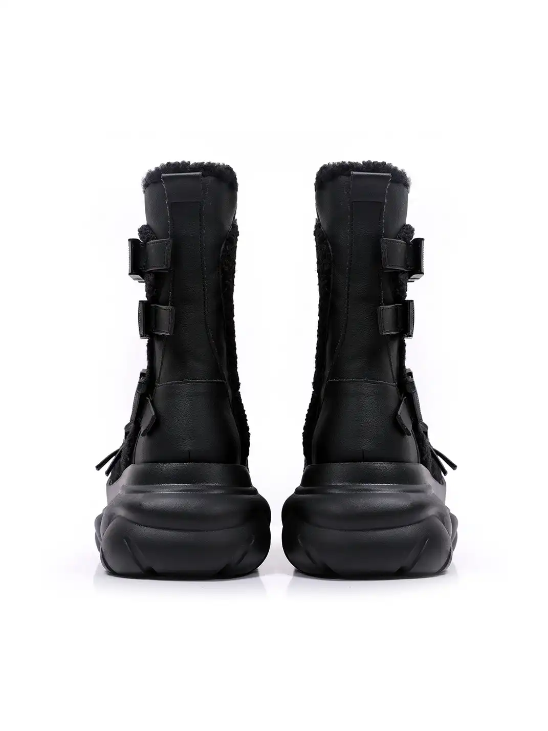 PINJIAHUI | Metallic Functional Retro Platform Motorcycle Boots