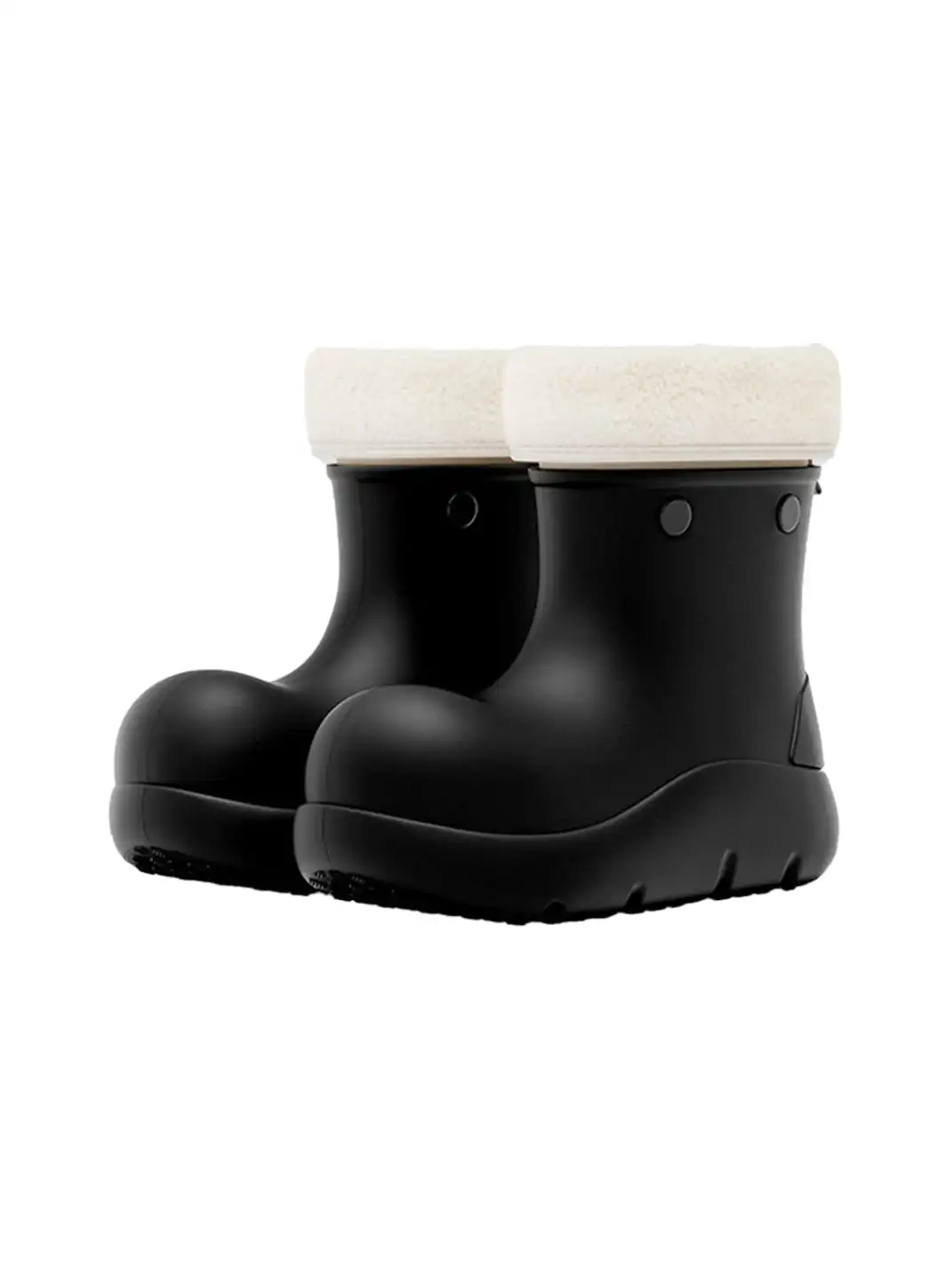 BEYS | Minimalist Design Non-Slip Fur-Lined Winter Boots-Black