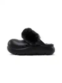 BEYS | Faux Fur Lined Slippers-Black